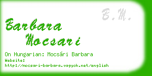 barbara mocsari business card